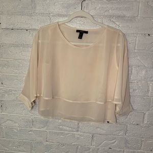 Small Forever 21 cream blouse